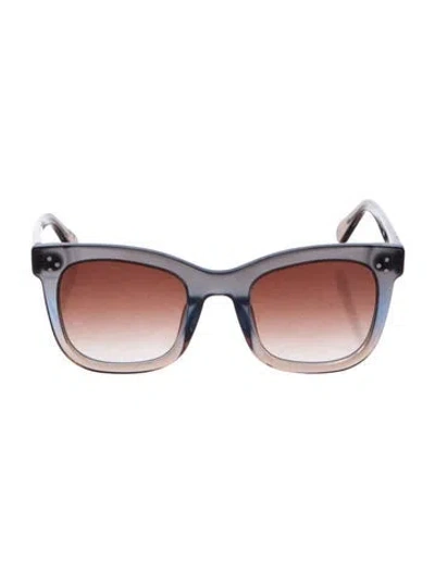 Pre-owned Krewe Wayfarer Gradient Sunglasses In Gray