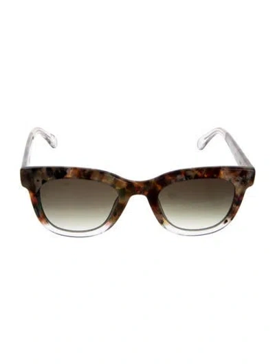 Pre-owned Krewe Wayfarer Gradient Sunglasses In Transparent