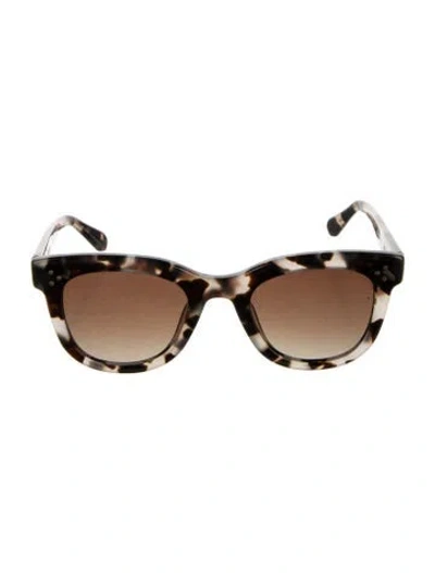 Pre-owned Krewe Wayfarer Mirrored Sunglasses In Neutrals