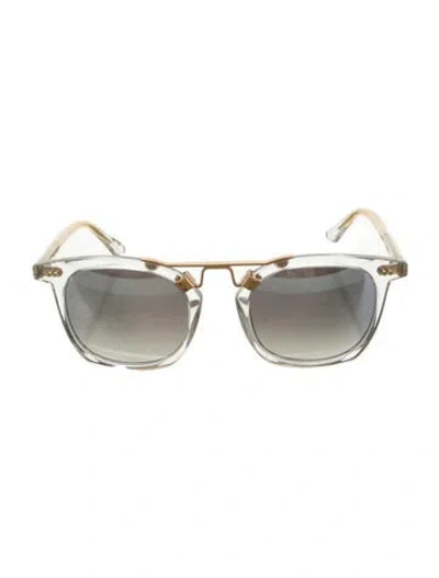 Pre-owned Krewe Wayfarer Mirrored Sunglasses In Transparent