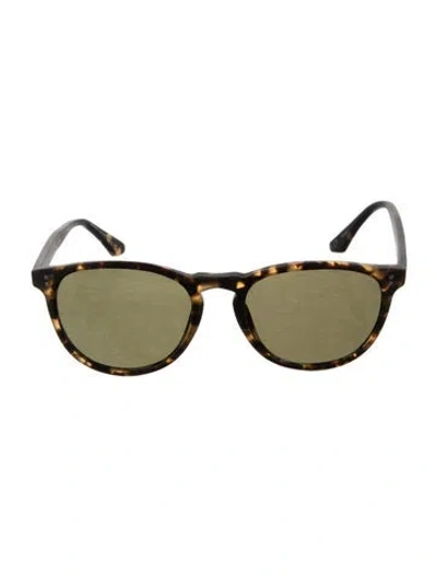 Pre-owned Krewe Wayfarer Tinted Sunglasses In Black