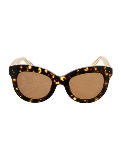 Pre-owned Krewe Wayfarer Tinted Sunglasses In Brown