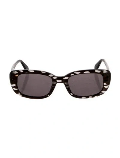 Pre-owned Krewe Wayfarer Tinted Sunglasses In Brown