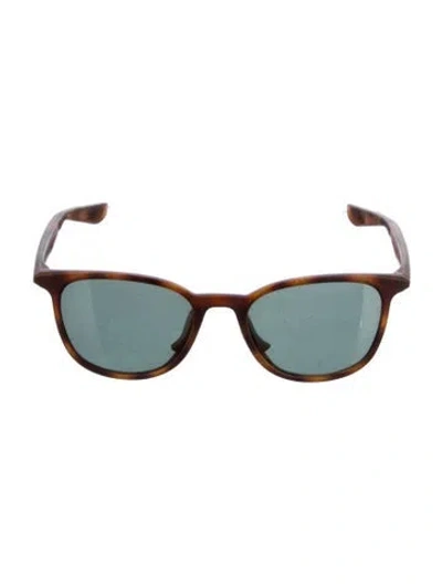 Pre-owned Krewe Wayfarer Tinted Sunglasses In Brown