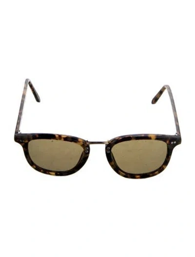 Pre-owned Krewe Wayfarer Tinted Sunglasses In Brown