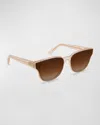 Krewe Webster Nylon Acetate Square Sunglasses In Blonde