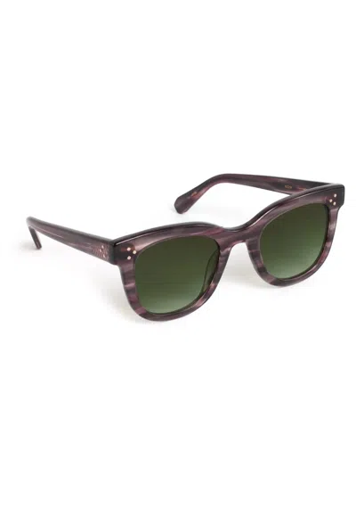 Krewe Women's Jena Sunglasses In Lilac Wine In Green