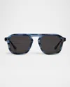Krewe Zander Acetate Square Sunglasses