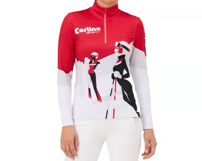 Krimson Klover Back Country Top In Racing Red In Multi