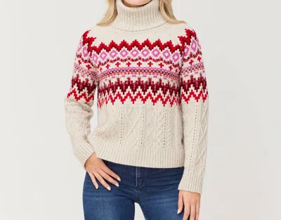 Krimson Klover Bluebird Turtleneck Sweater In Vanilla In White