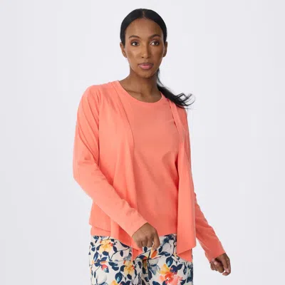 Krimson Klover Breezy Cardigan In Orange