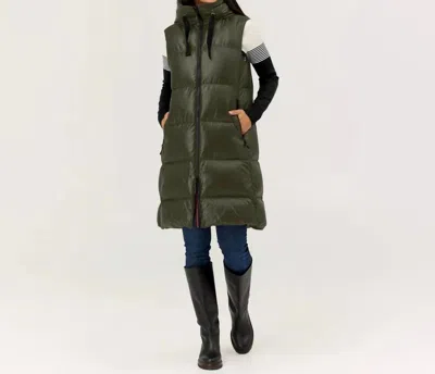 Krimson Klover Compass Long Vest In Hunter In Green