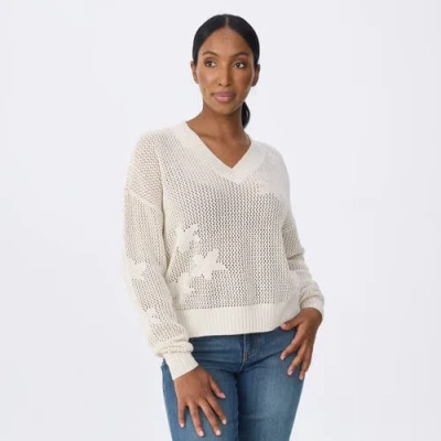 Krimson Klover Flora Sweater In White