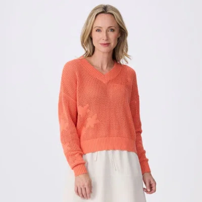 Krimson Klover Flora Sweater In Orange