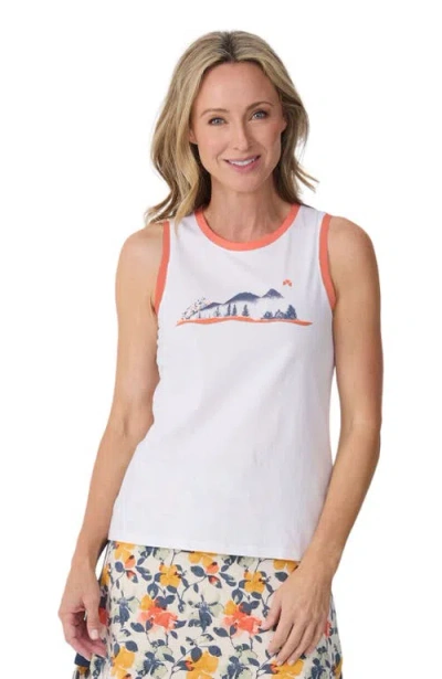 Krimson Klover Go To Graphic Tank Top In White
