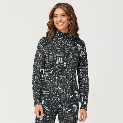 Krimson Klover Graffiti Base Layer Top In Black