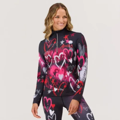 Krimson Klover Graffiti Girls Base Layer Top In Black