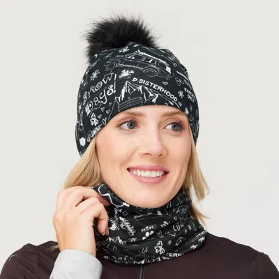 Krimson Klover Illustrated Beanie In Graffiti Black In Multi