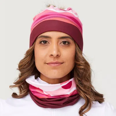 Krimson Klover Illustrated Beanie In Mountain Sunrise Pink In Multi