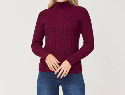 Krimson Klover Lydia Mockneck Sweater In Bordeaux In Blue