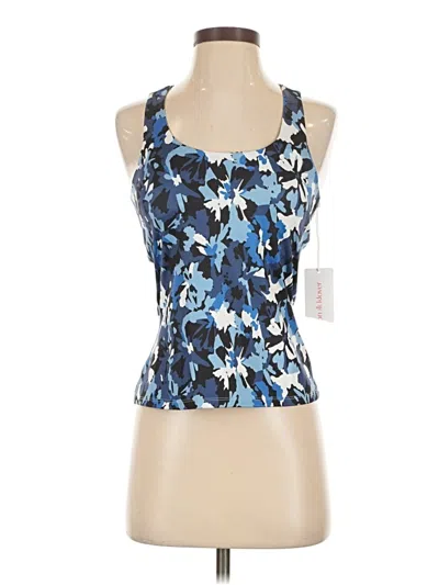 Krimson Klover Tank Top Blue Halter Neckline Tops
