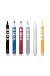 Krink K-42 Paint Marker 6 Pack: Black, White, Silver, Yellow, Red, Light Blue