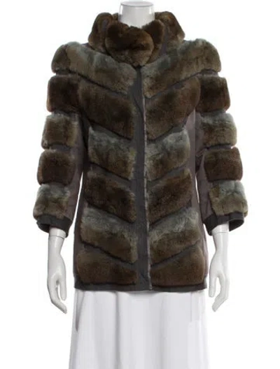 Pre-owned Krio Faux Fur Jacket In Multi