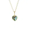 Kris Nations Women's Abalone Heart Charm Necklace In Multi