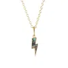 Kris Nations Women's Abalone Lightning Bolt Charm Necklace In Multi