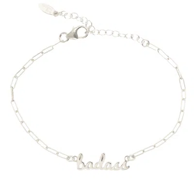 Kris Nations Women's Badass Bracelet Sterling Silver