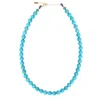 Kris Nations Women's Blue Turquoise Baller Gemstone Beaded Necklace In Blue
