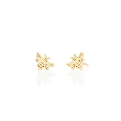 Kris Nations Women's Bumble Bee Stud Earrings In 18k Gold Vermeil In Multi