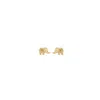 Kris Nations Women's Elephant Stud Earrings - Gold Vermeil In Gold