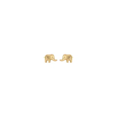 Kris Nations Women's Elephant Stud Earrings - Gold Vermeil