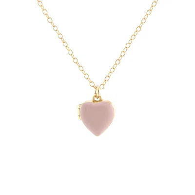 Kris Nations Women's Enamel Heart Locket - Pink