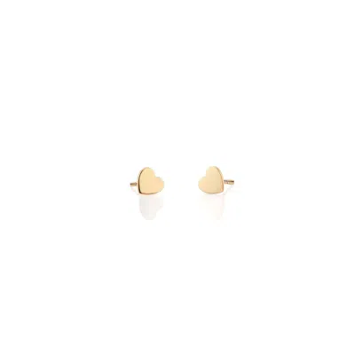 Kris Nations Women's Gold Heart Stud Earrings