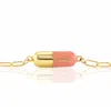 Kris Nations Women's Gold / Rose Gold Chill Pill Enamel Bracelet Gold Filled & Pink Sky Enamel In Gold