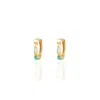 Kris Nations Women's Gold Seaside Spark Huggie Hoop Earrings