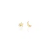 Kris Nations Women's Gold Star & Moon Stud Earrings In Gold