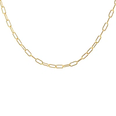 Kris Nations Women's Gold Thick Drawn Cable Chain Necklace