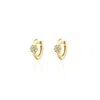Kris Nations Women's Gold Twinkle Blossom Huggie Hoop Earrings
