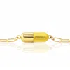 Kris Nations Women's Gold / Yellow Chill Pill Enamel Bracelet Gold Filled & Sunshine Yellow Enamel In Gold