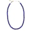 Kris Nations Women's Green Lapis Baller Gemstone Beaded Necklace In Green