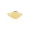 Kris Nations Women's Happy Smiley Face Signet Ring Gold Vermeil In Gold