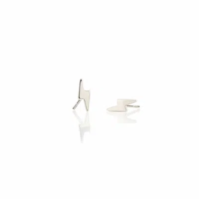 Kris Nations Women's Lightning Bolt Stud Earrings - Sterling Silver