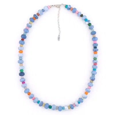 Kris Nations Women's Oregon Blue Opal &  African Opal Beaded Necklace - Gold