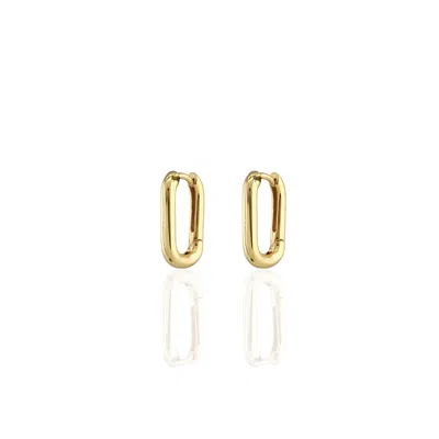 Kris Nations Women's Oval Huggie Hoop Earrings - 18k Gold Vermeil