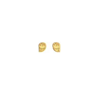 Kris Nations Women's Owl Stud Earrings - Gold Vermeil