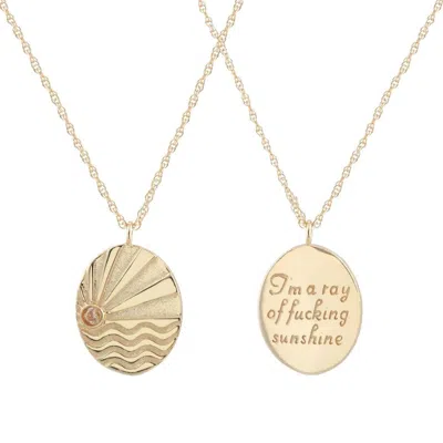 Kris Nations Women's Ray Of Sunshine Charm Necklace Gold Vermeil