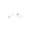 Kris Nations Women's Safety Pin Earrings Sterling Silver In Silver